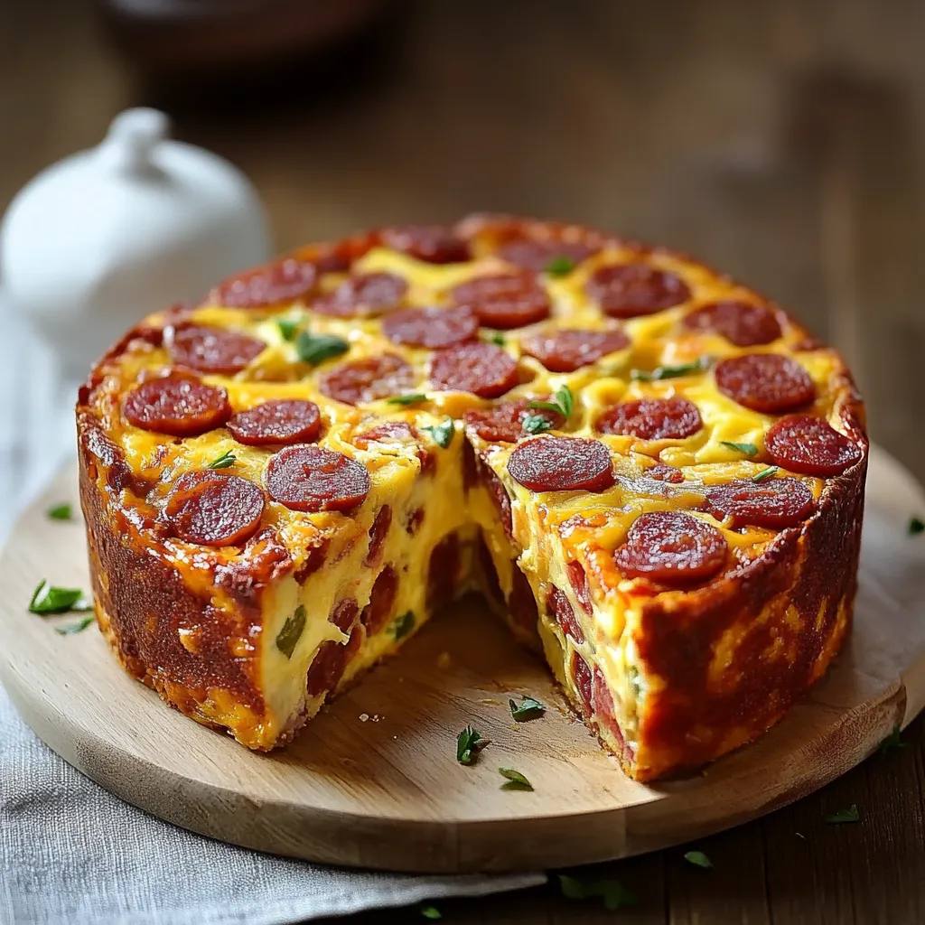Photo d'un cake au chorizo doré, moelleux et découpé en tranches, parfait pour un apéritif ou un repas léger.