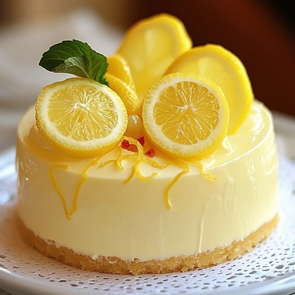 Fondant citron mascarpone moelleux, doré, servi sur une assiette avec une touche de sucre glace.