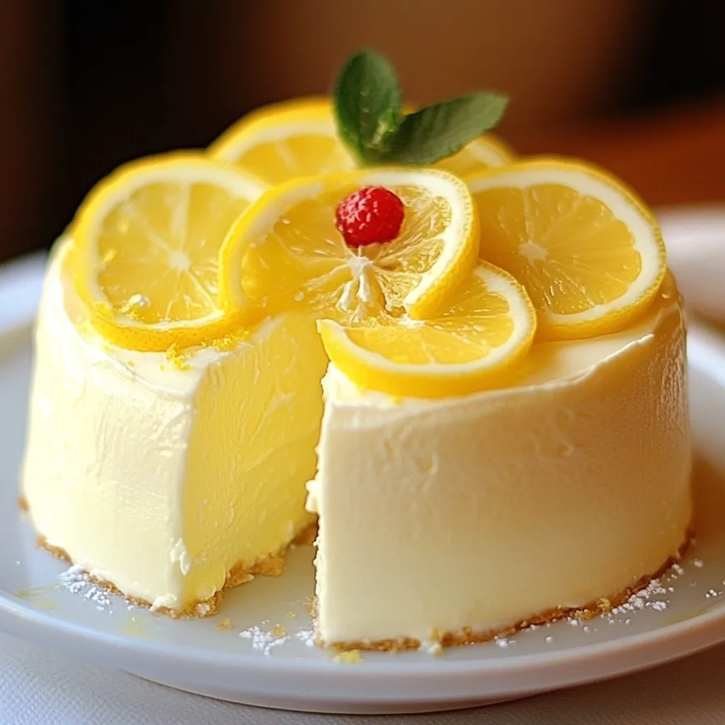 Fondant citron mascarpone moelleux, doré, servi sur une assiette avec une touche de sucre glace.