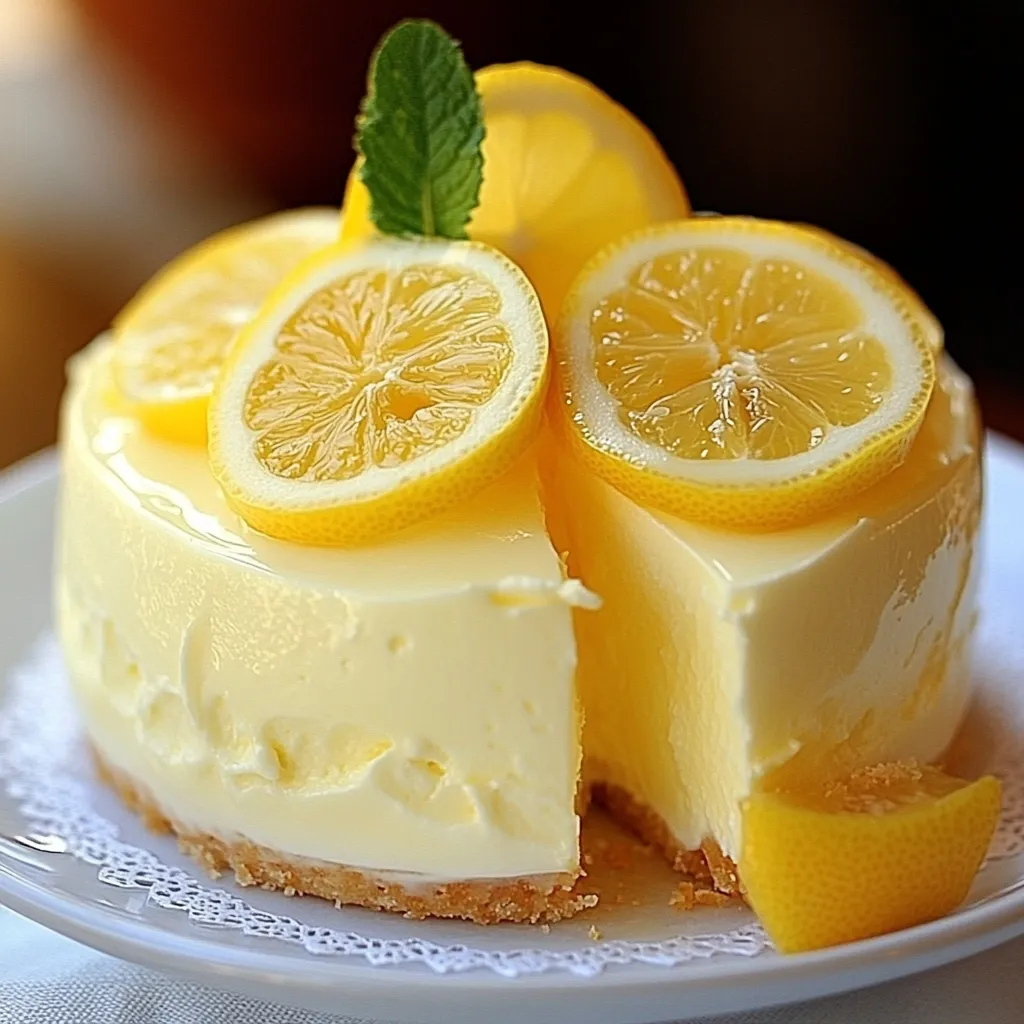 Fondant citron mascarpone moelleux, doré, servi sur une assiette avec une touche de sucre glace.