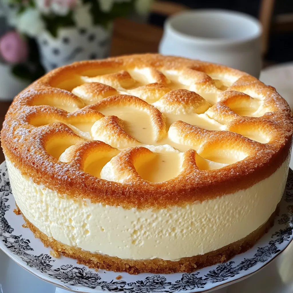 Gâteau crémeux aux 3 yaourts et 2 œufs, doré et moelleux, prêt à être dégusté