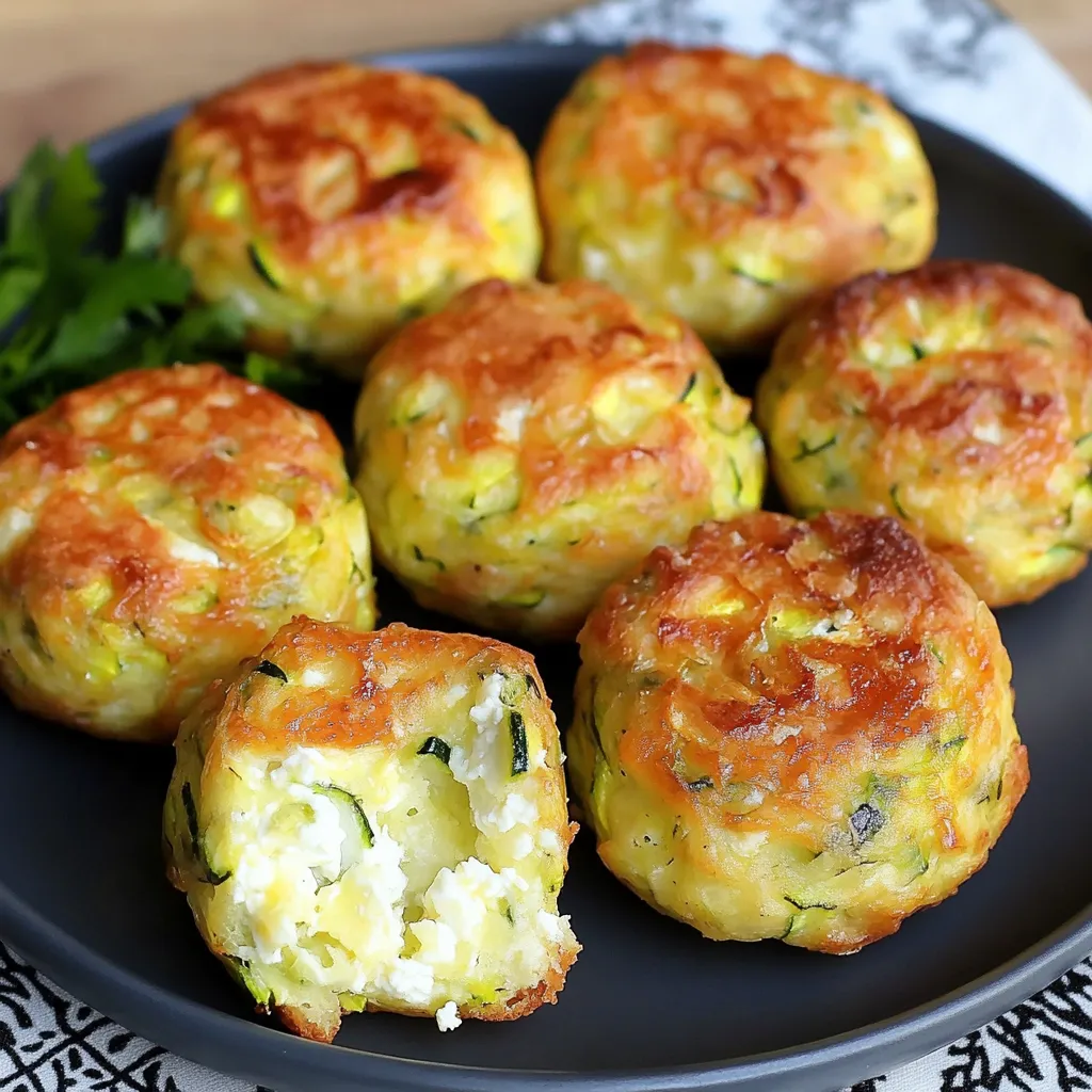 Moelleux au chèvre et à la courgette doré à la sortie du four, avec une texture fondante et des morceaux de fromage fondus.