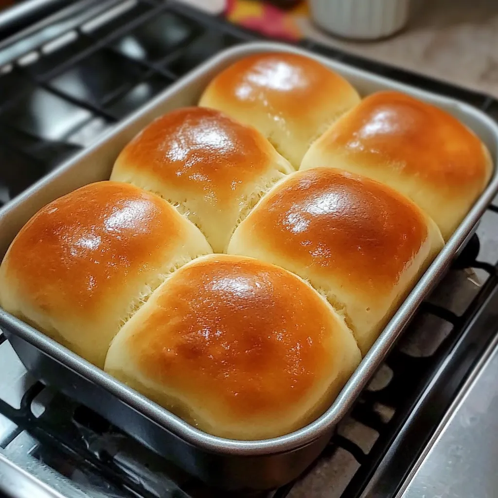 Pain au lait maison moelleux et doré, idéal pour le petit-déjeuner ou le goûter.