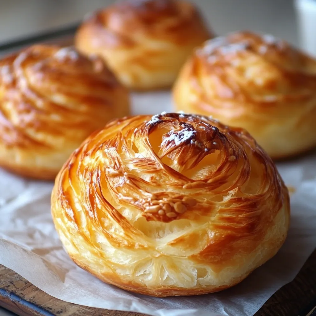 Brioches au yaourt dorées et moelleuses, disposées sur une assiette avec une texture légère et aérée, idéales pour le petit-déjeuner.