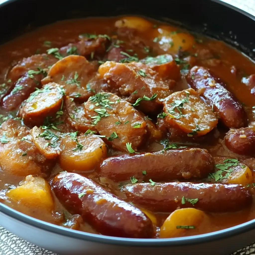 Rougail saucisses réunionnais servi dans une assiette, accompagné de riz blanc et d’un rougail tomate en condiment.