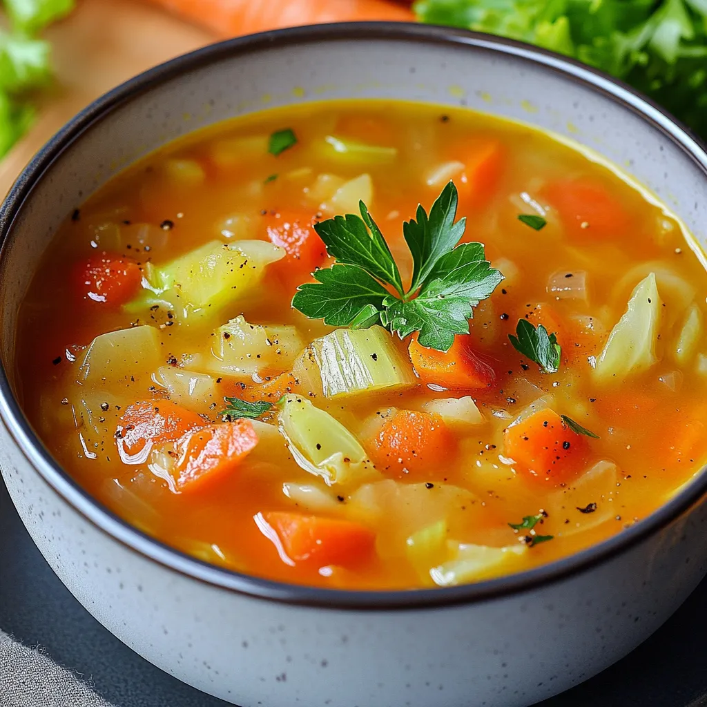 "Bol de soupe brûle-graisses aux légumes, servie chaude avec des herbes fraîches" "Préparation des légumes pour une soupe minceur et détox" "Soupe brûle-graisses onctueuse dans une assiette en céramique"