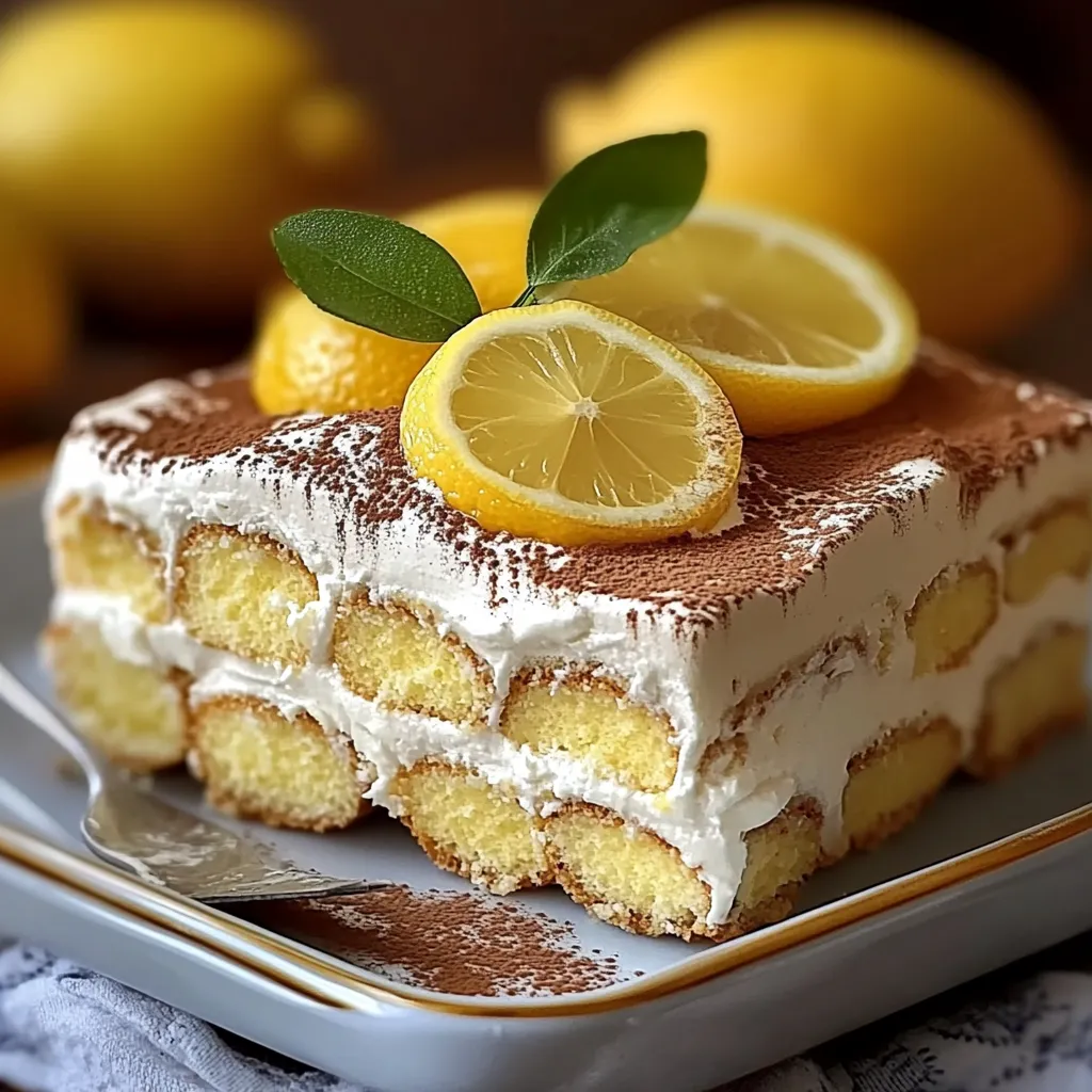 Tiramisu au citron crémeux, présenté en verrine avec zestes de citron frais sur le dessus