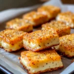 Biscuits apéritifs dorés à la moutarde et au Comté sur une plaque de cuisson