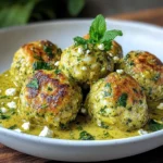 Boulettes de courgettes dorées à la poêle avec sauce curry menthe en accompagnement