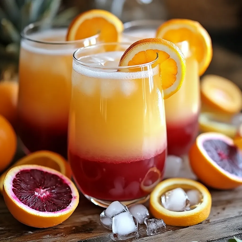 Cocktail festif aux fruits sans alcool servi dans un verre décoré avec une tranche d’orange