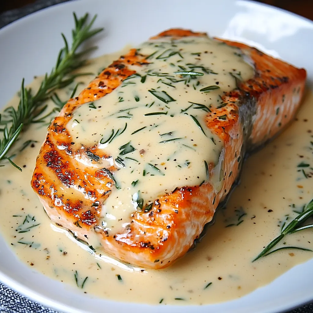 Pavé de saumon grillé nappé de sauce aux échalotes servi avec légumes vapeur