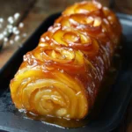 Bûche façon Tatin aux pommes caramélisées