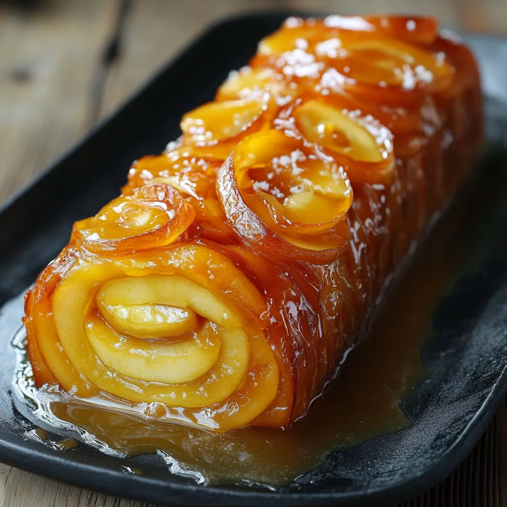 Bûche façon Tatin aux pommes caramélisées
