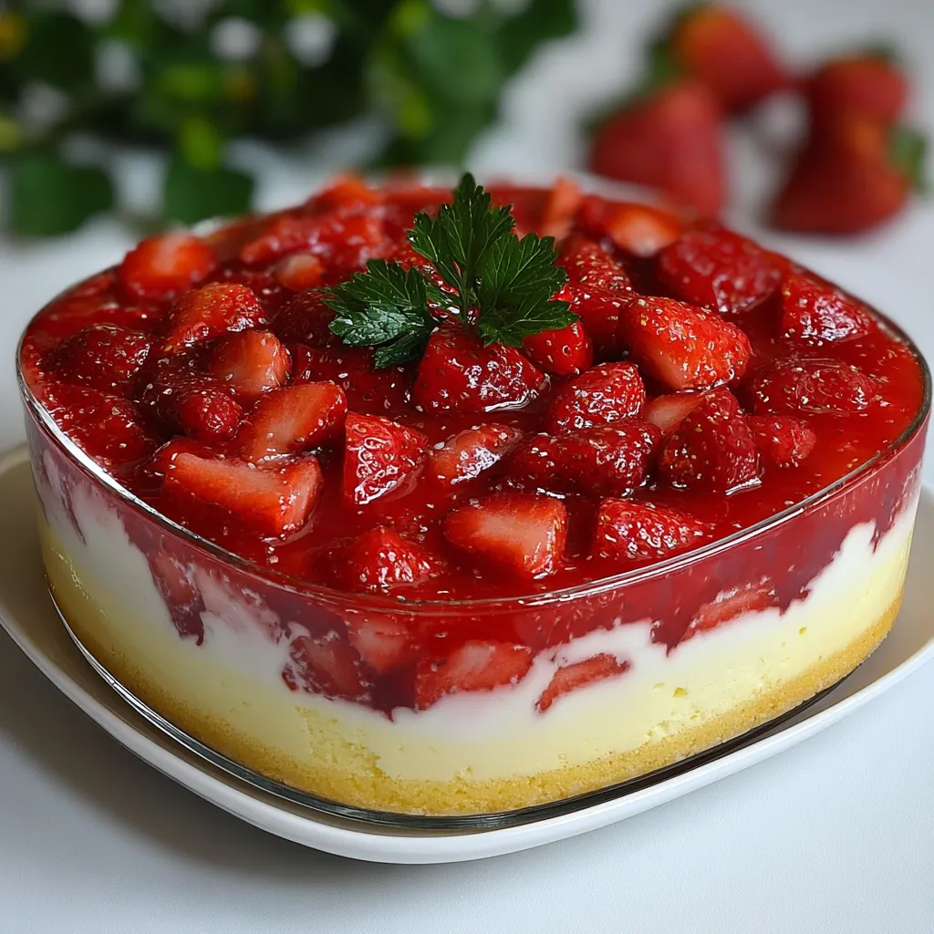 Gâteau frais aux fraises garni de crème vanille, décoré de fraises fraîches