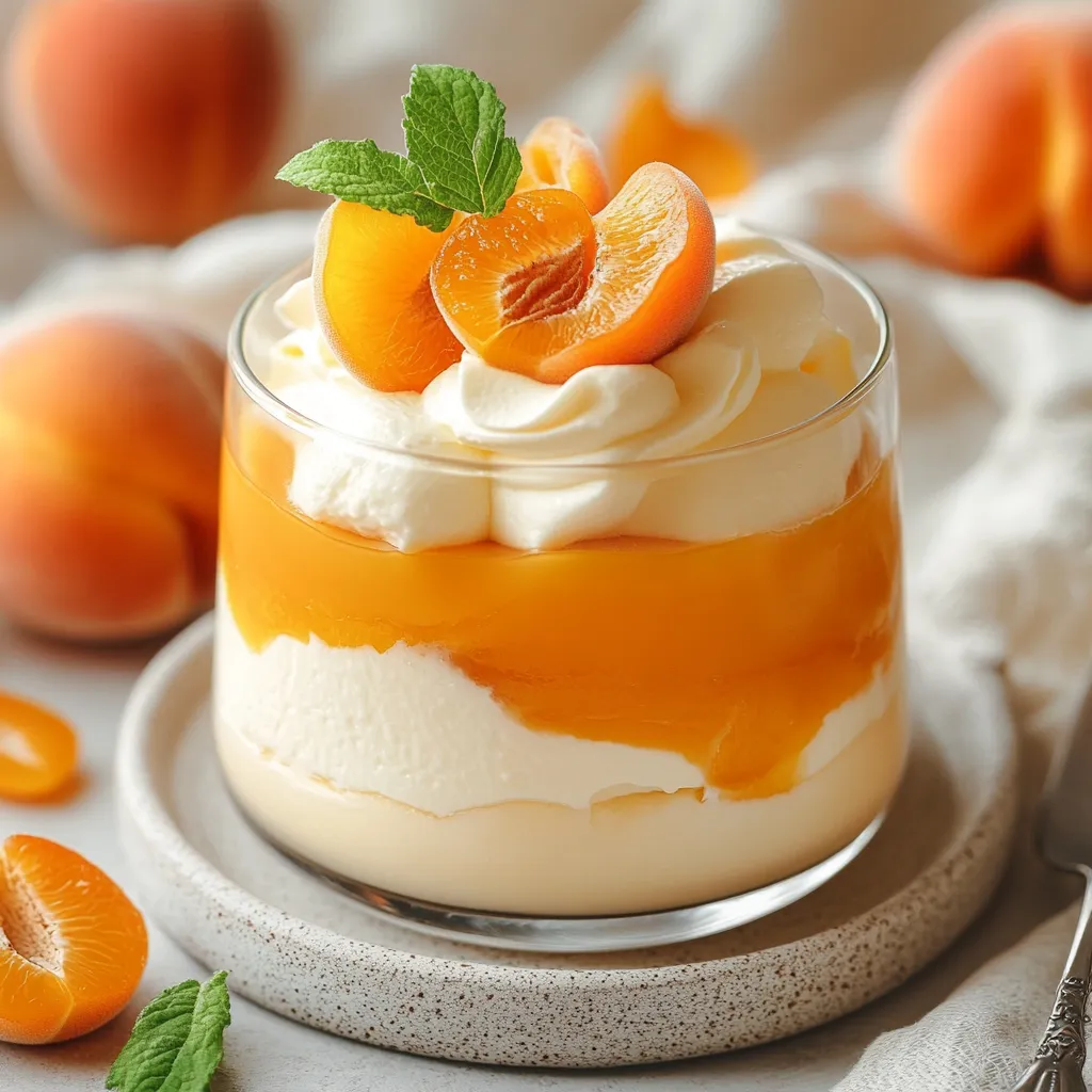Verrines de mousse abricot mascarpone garnies de crème et compotée de fruits