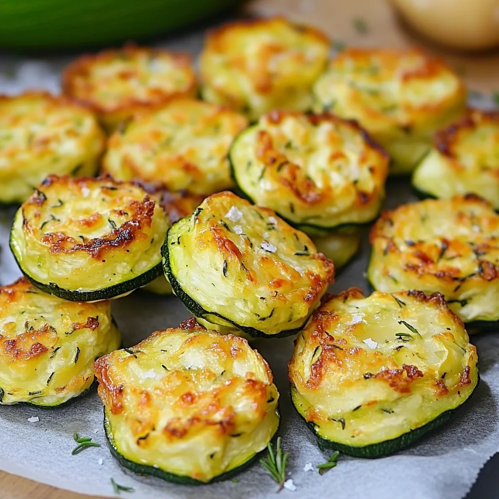 Nuages de courgettes dorés et moelleux sur plaque de cuisson