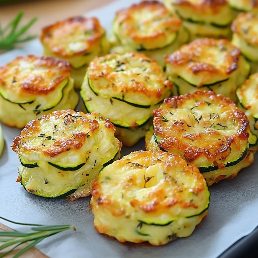 Nuages de courgettes dorés et moelleux sur plaque de cuisson