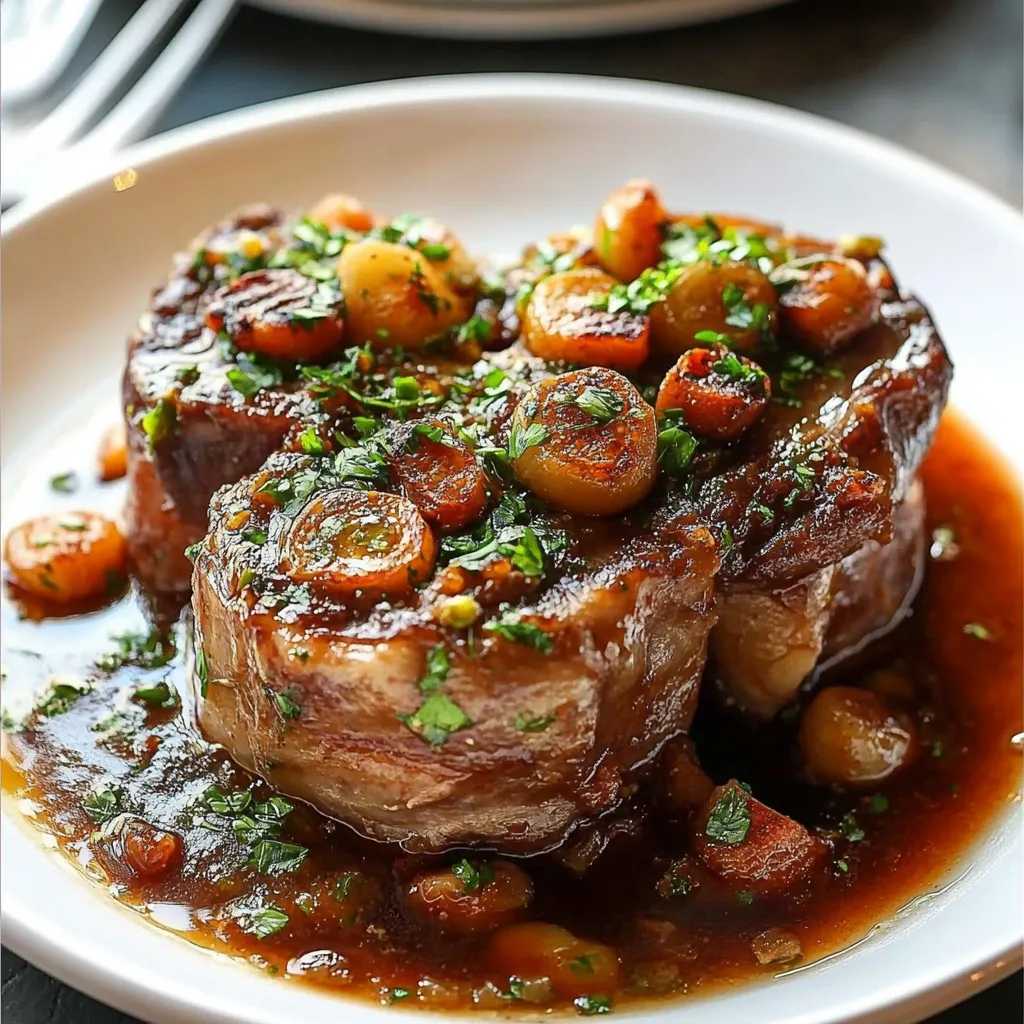 Osso Bucco à l’Orange façon Cyril Lignac servi avec polenta crémeuse