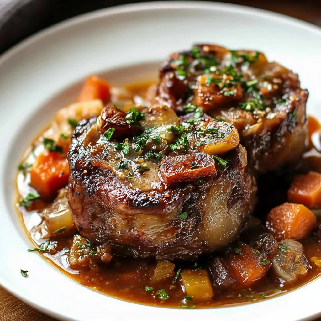 Osso Bucco à l’Orange façon Cyril Lignac servi avec polenta crémeuse