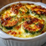 Petits gratins moelleux de courgettes dorés au four dans des ramequins individuels