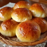 petits pains maison ultra moelleux dorés et encore tièdes sur une plaque de cuisson