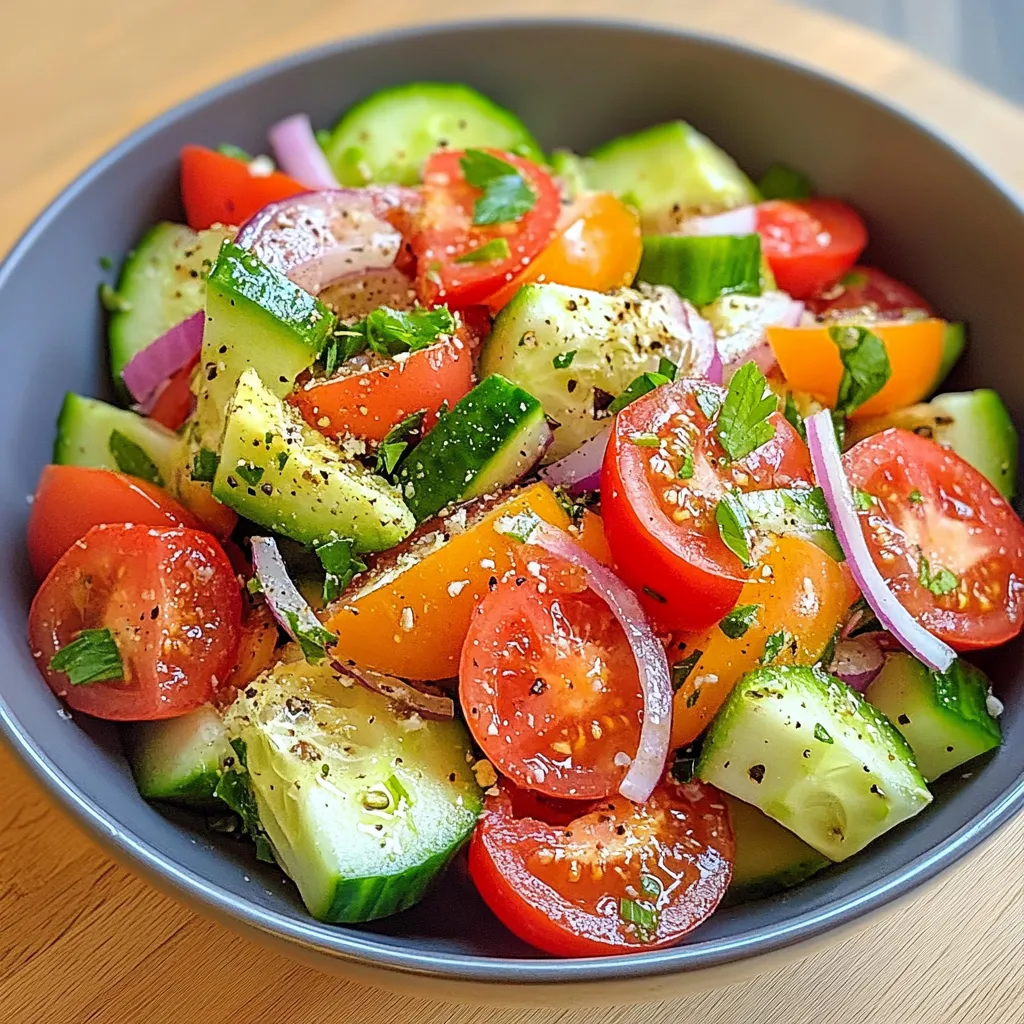 Assiette de salade d’été légère avec avocat, tomate, concombre et feta