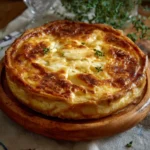 Tarte au Maroilles Ch’ti maison dorée et fondante sur pâte levée