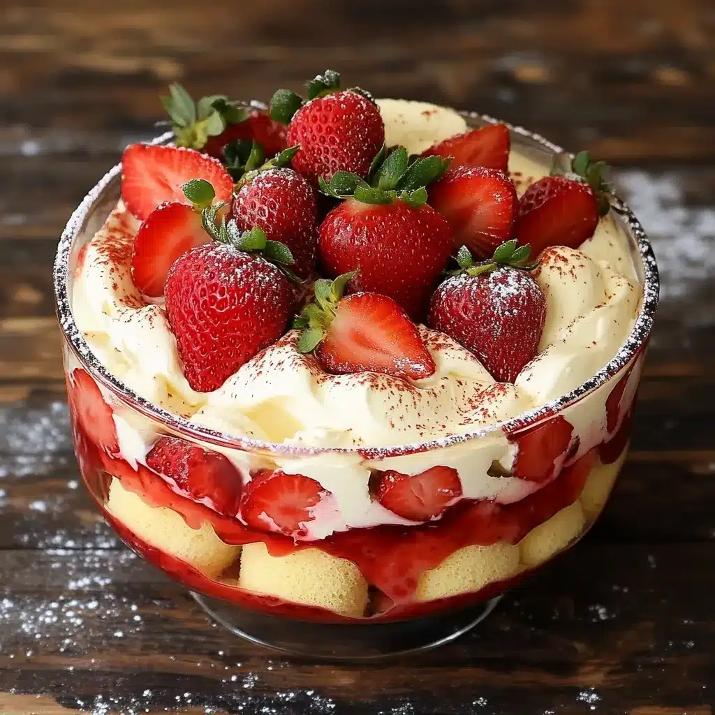 Tiramisu aux fraises mascarpone fraîches servi dans un plat rectangulaire