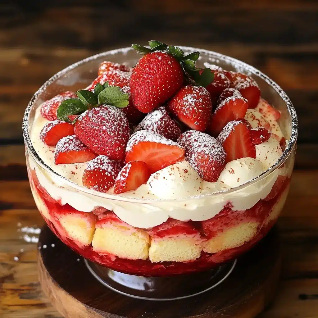 Tiramisu aux fraises mascarpone fraîches servi dans un plat rectangulaire