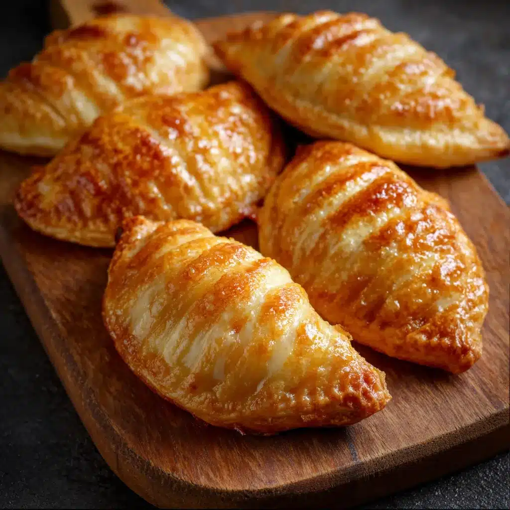 Chaussons aux pommes croustillants et fondants dorés à la sortie du four sur une grille de refroidissement
