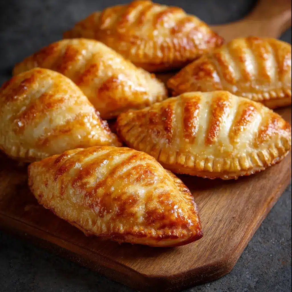 Chaussons aux pommes croustillants et fondants dorés à la sortie du four sur une grille de refroidissement