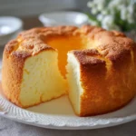 Gâteau ultra moelleux comme un nuage sorti du four, doré et aérien