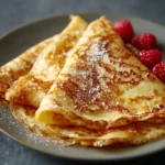 Crêpes dorées maison réalisées avec la pâte à crêpes de Philippe Etchebest