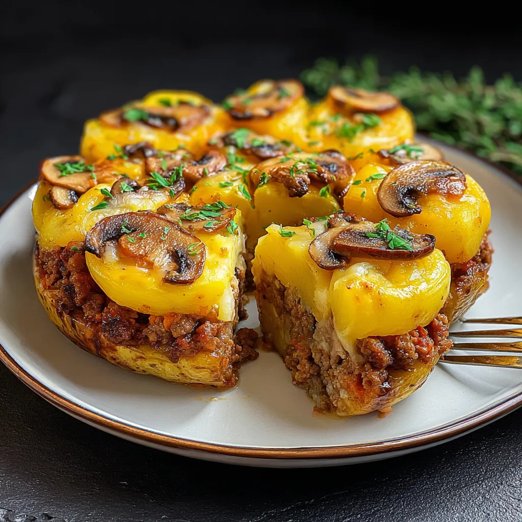 Pommes de Terre Farcies à la Viande gratinées au four avec sauce fraîche citronnée