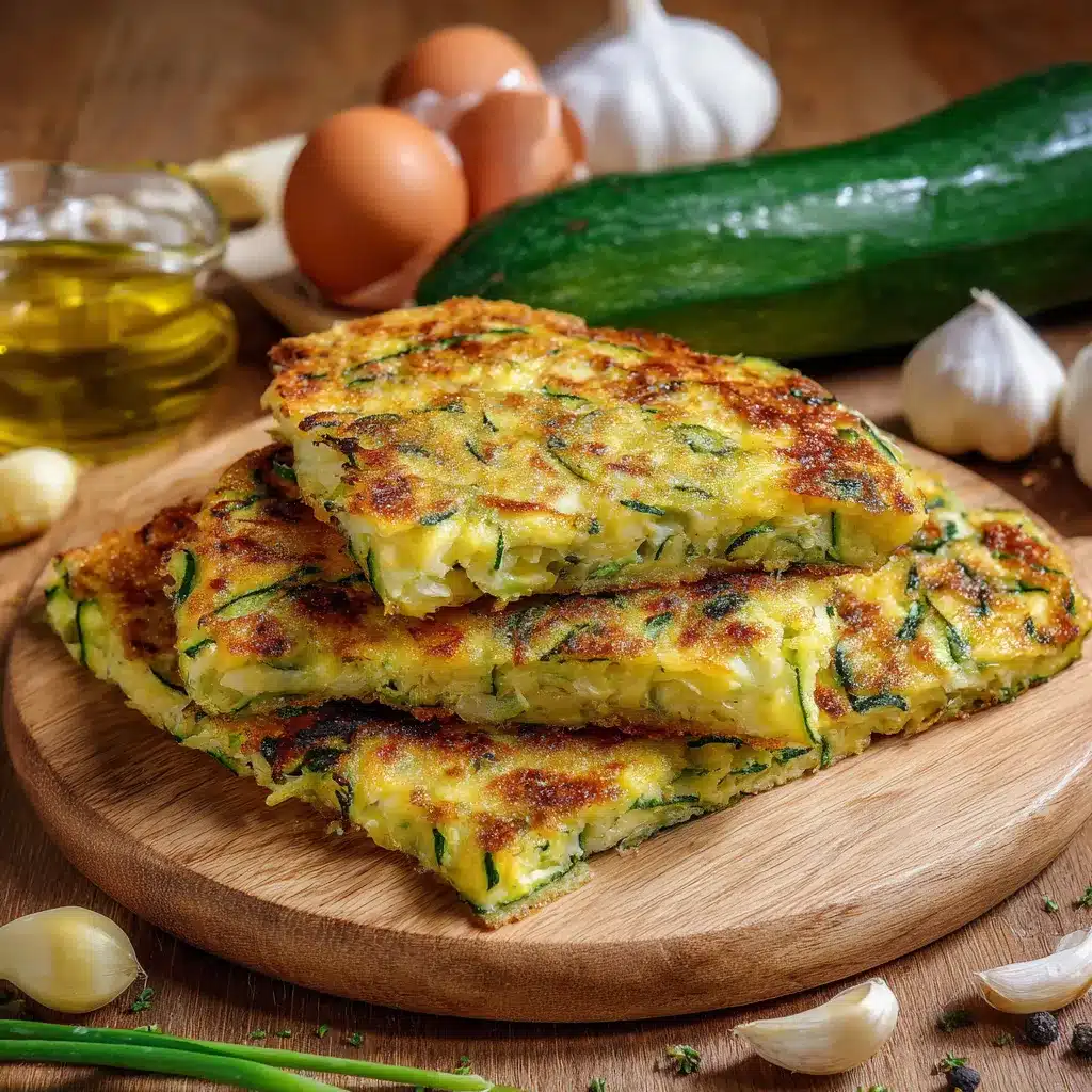 Scarpaccia aux courgettes dorée et croustillante sortie du four