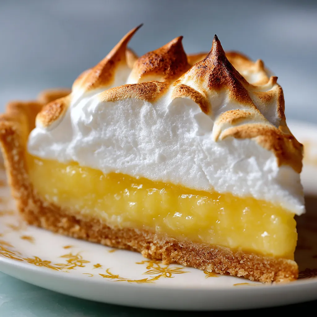 Tarte meringuée au citron maison avec crème citron et meringue italienne dorée