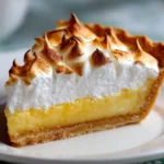 Tarte meringuée au citron maison avec crème citron et meringue italienne dorée
