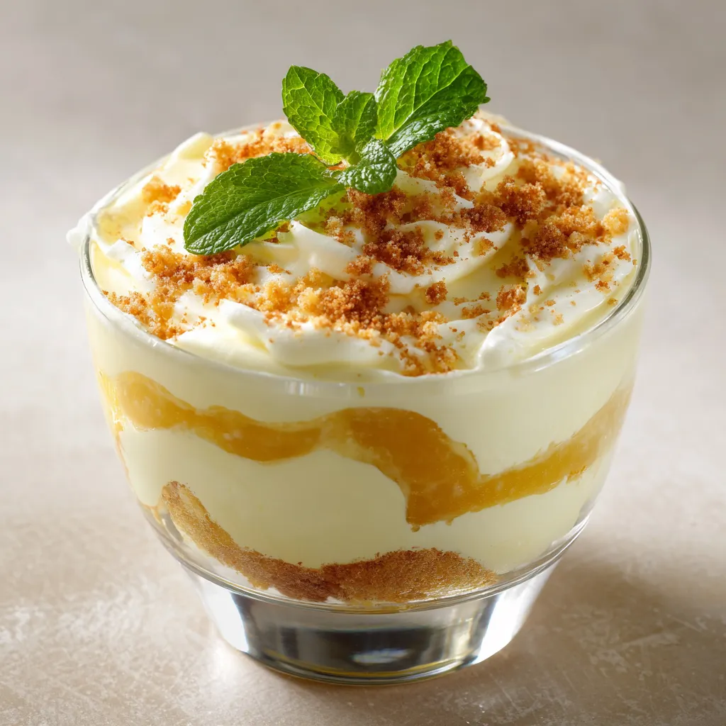 Tiramisu au melon en verrine avec purée de melon et crème mascarpone