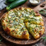 Galette moelleuse de courgettes au parmesan dorée à la sortie du four
