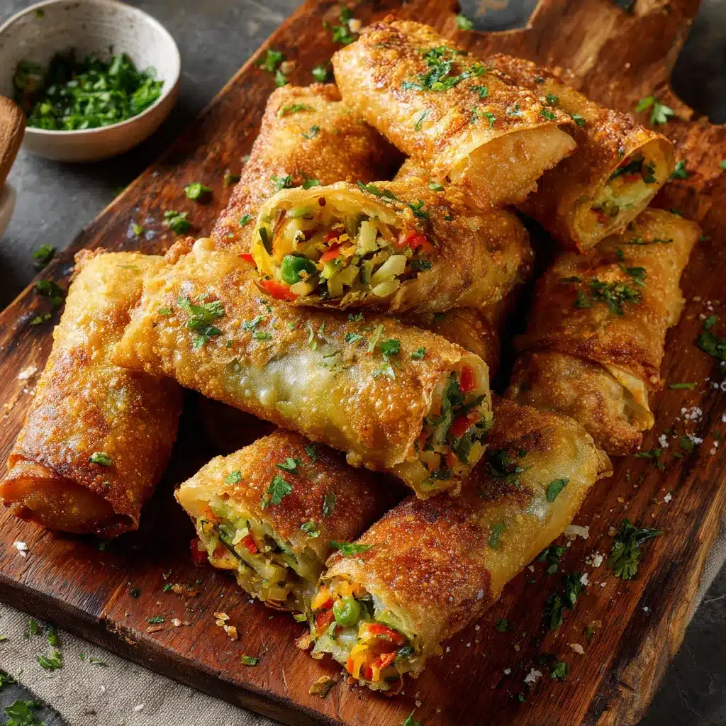 Briouates croustillantes farcies aux légumes servies sur une assiette en entrée