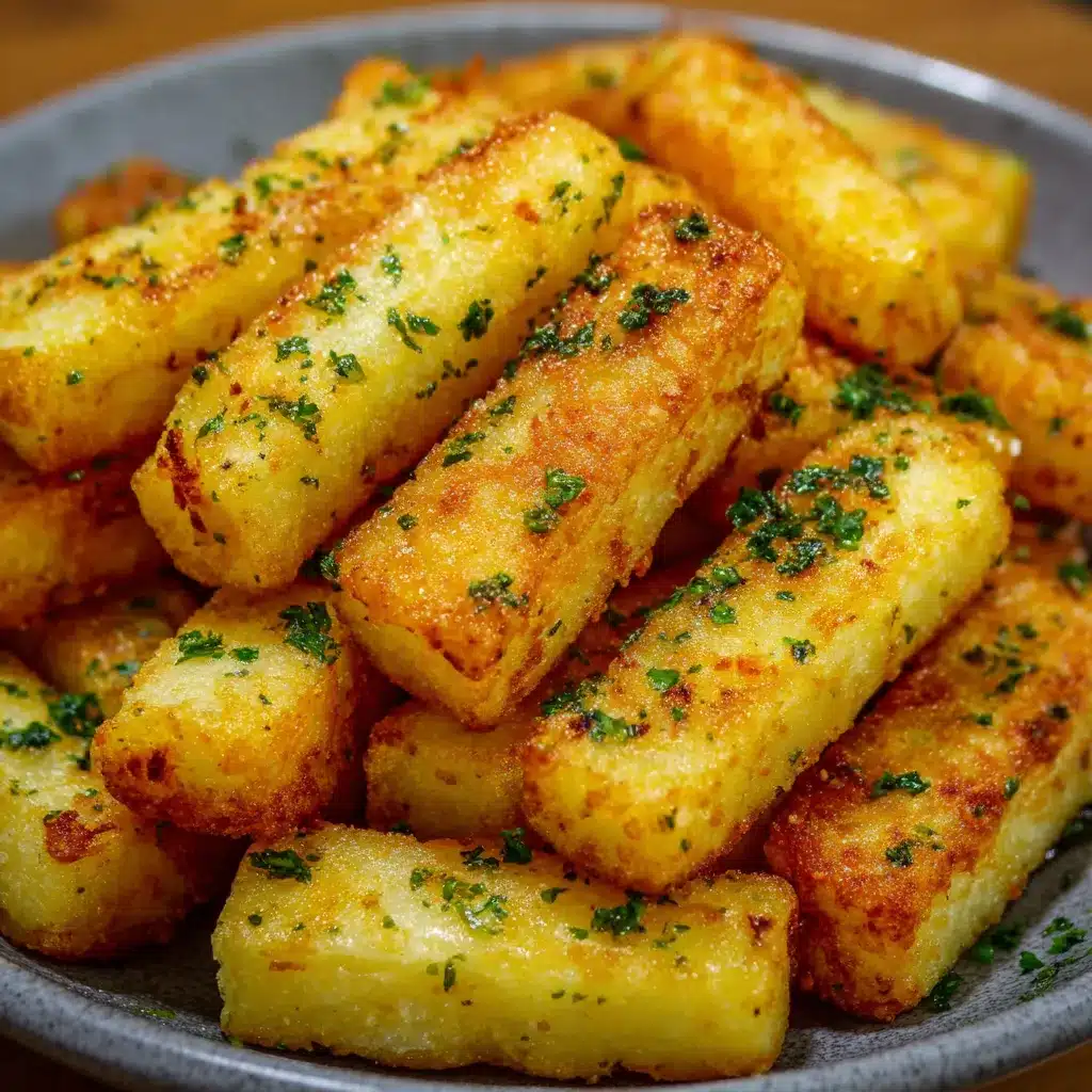 Bâtonnets croustillants de pommes de terre et fromage faits maison