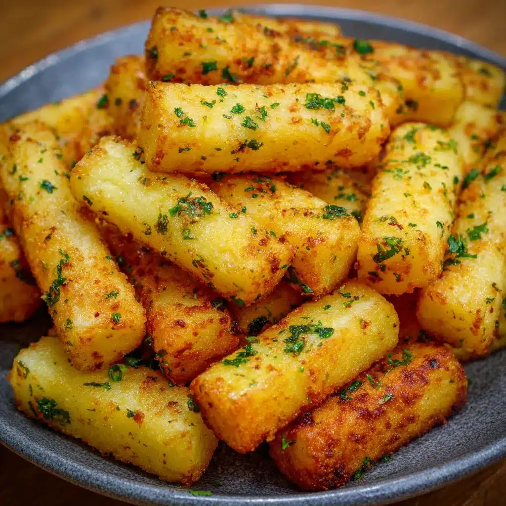 Bâtonnets croustillants de pommes de terre et fromage faits maison