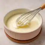 Bol de sauce béchamel maison onctueuse, prête en moins de 10 minutes.