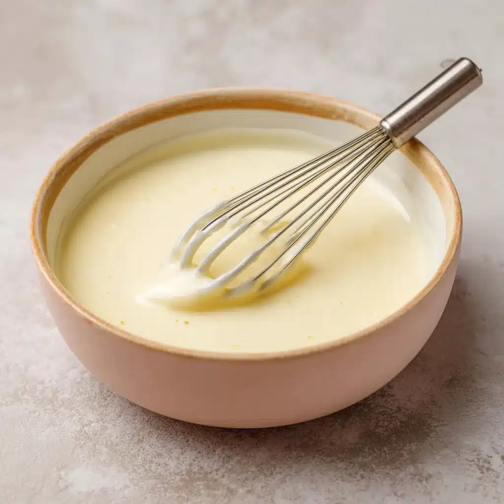 Bol de sauce béchamel maison onctueuse, prête en moins de 10 minutes.