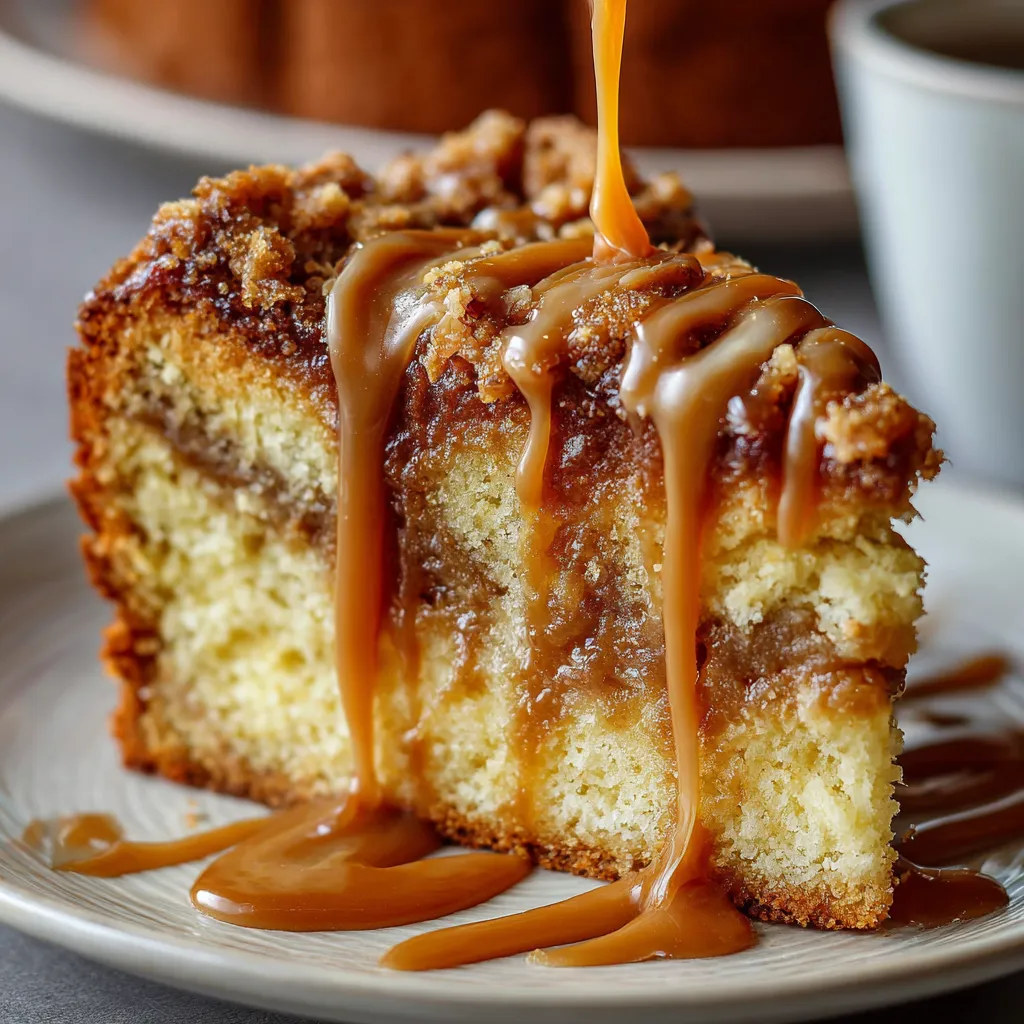 Gâteau café caramel fondant avec cœur coulant, présenté sur une assiette rustique