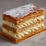 Mille-feuilles à la vanille maison avec glaçage marbré et crème pâtissière
