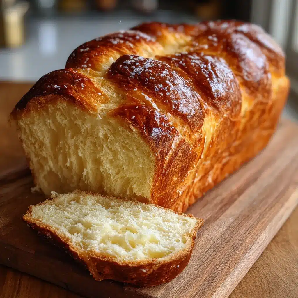 Pain brioché au yaourt moelleux et doré sorti du four