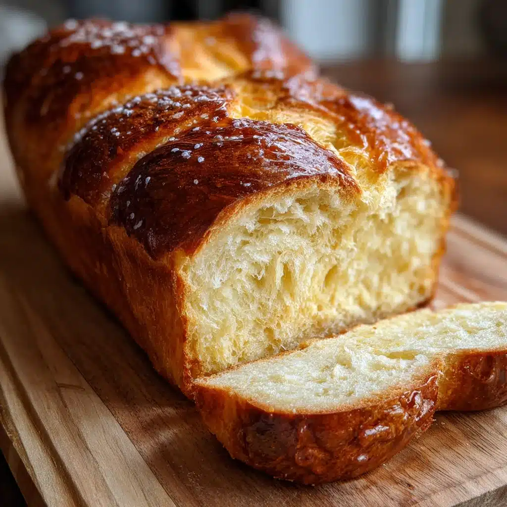 Pain brioché au yaourt moelleux et doré sorti du four