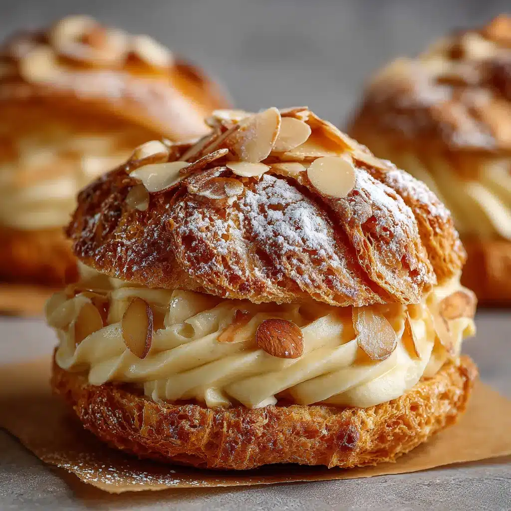 Paris-Brest maison garni de crème pralinée sur une assiette
