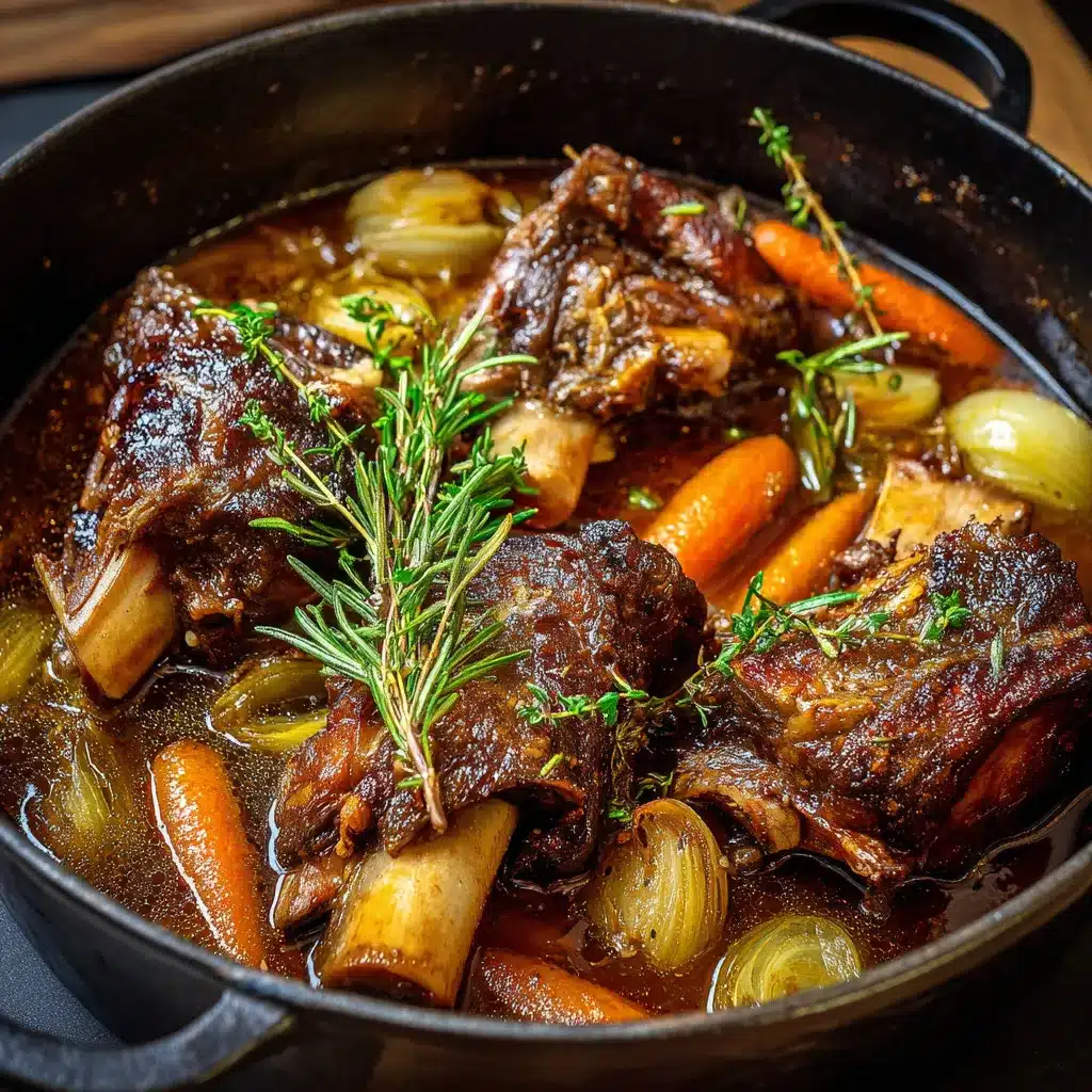 Souris d’agneau confites en cocotte avec sauce au miel et légumes